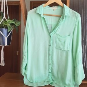 Anthropologie Cloth & Stone Spring Button Down Blouse Small